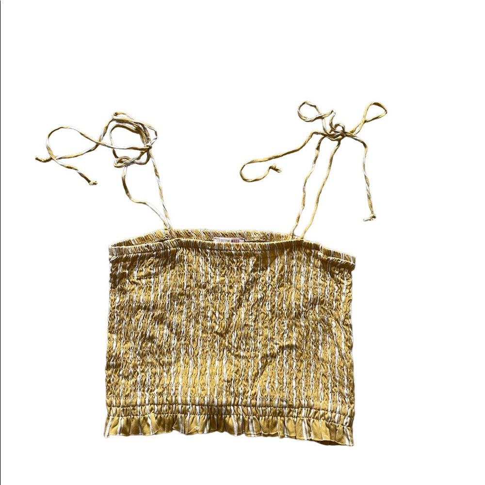 Lottie Moss tube top with shoulder ties